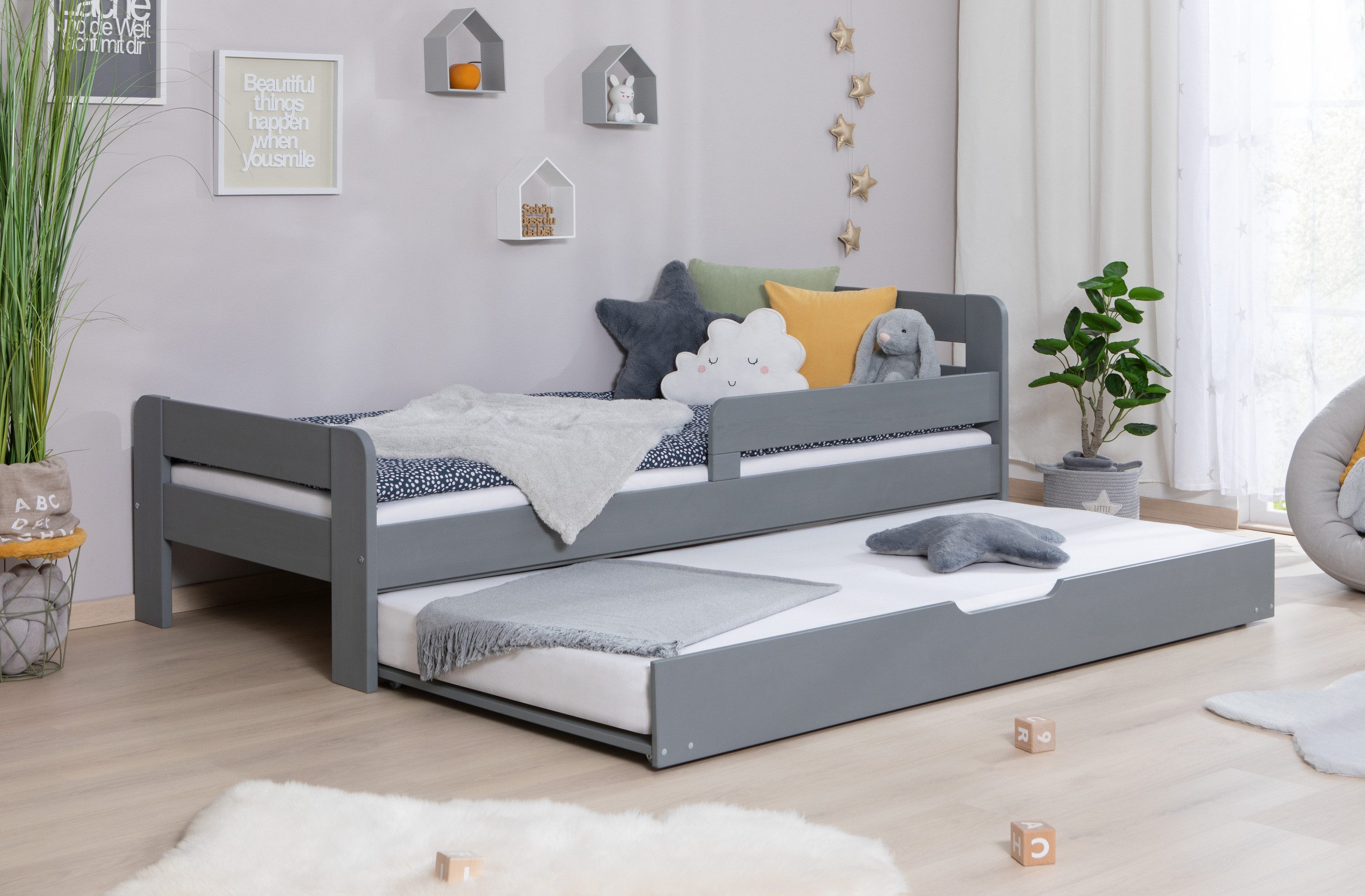 Ticaa Bettgestell Einzelbett Kinderbett Jugendbett "Bennet" günstig online kaufen