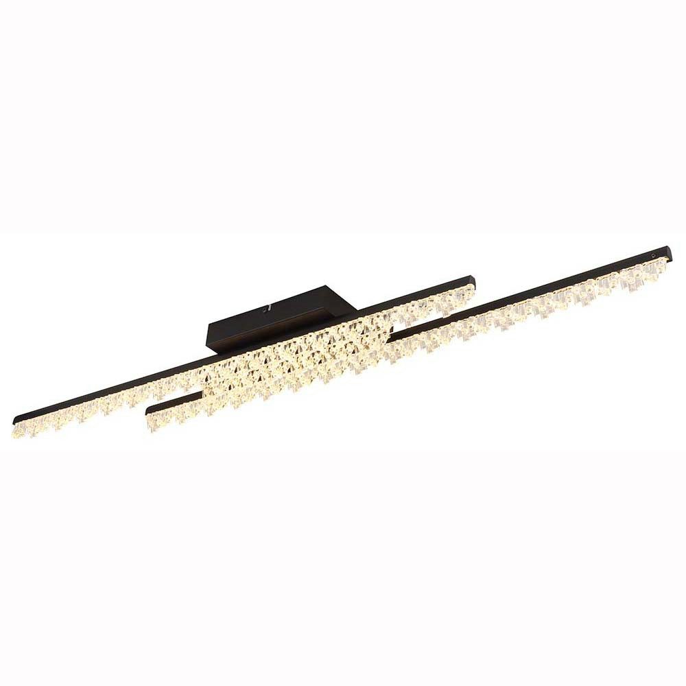 GLOBO LIGHTING LED Deckenleuchte, LED-Leuchtmittel fest verbaut, Warmweiß, Deckenleuchte Deckenlampe Wohnzimmerlampe Metall schwarz LED