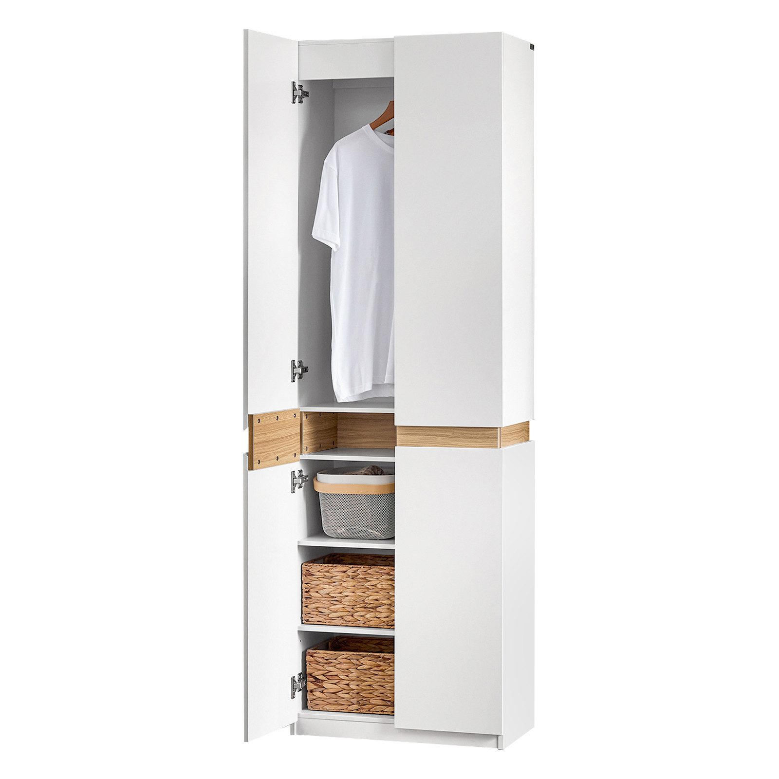 SoBuy Kleiderschrank KSB01 Hochschrank mit 2 günstig online kaufen