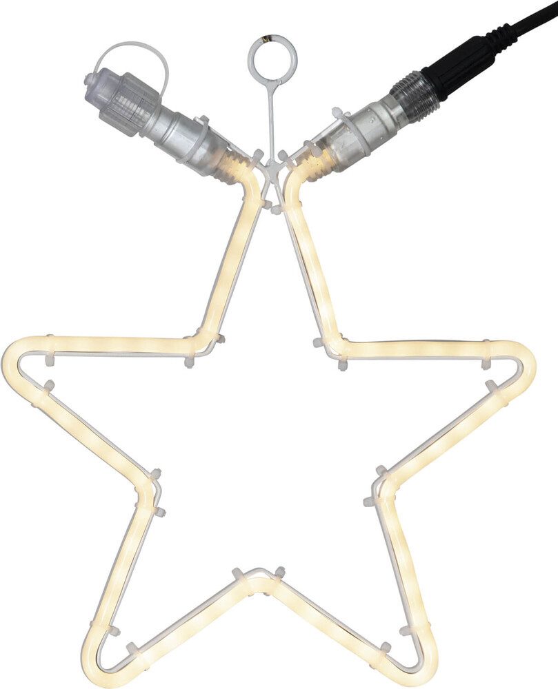 STAR TRADING Beleuchtetes Fensterbild 60-flammig, Glas, warmweiß, L280mm