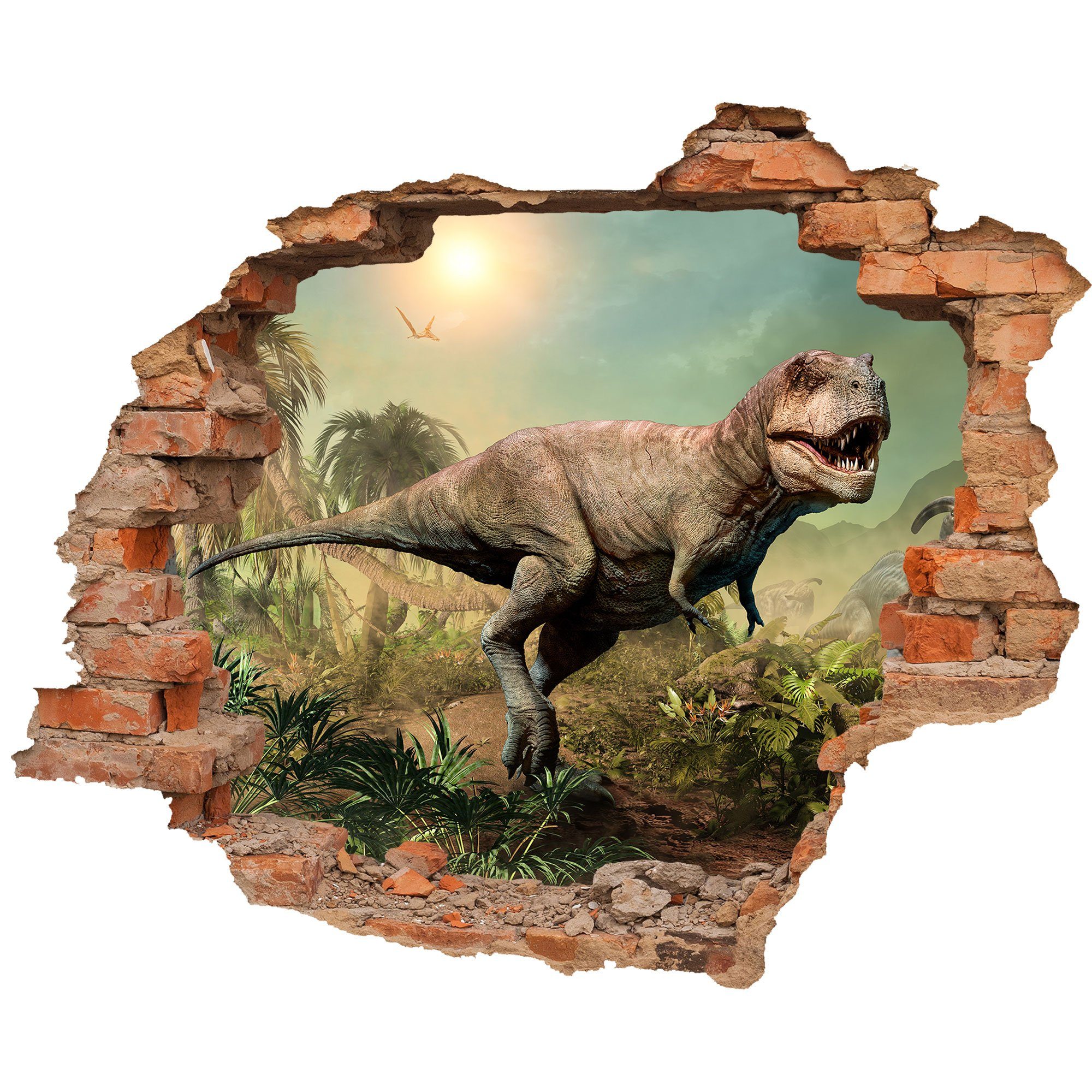WallSpirit Wandtattoo Wanddurchbruch "Dinosaurier", selbstklebend, rückstan günstig online kaufen
