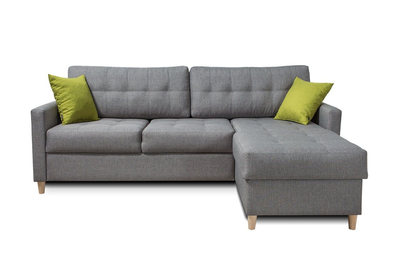 Fun Möbel Ecksofa Zierkissen mit Ecksofa Schlaffunktion, Schlafsofa mane Stoff, 2 mit in MOLDE inkl