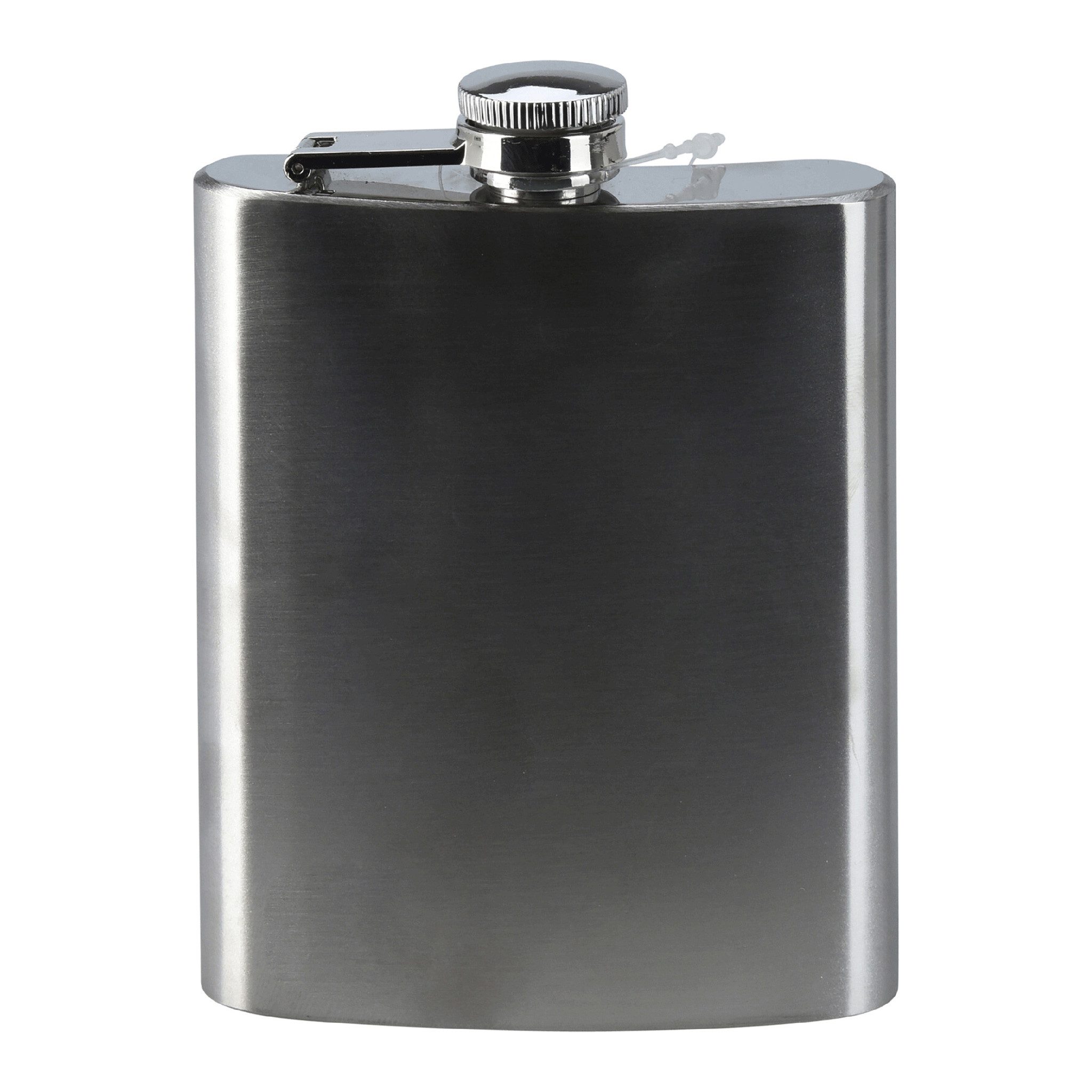 Excellent Houseware Flachmann, Flachmann 9,5x2,5x13cm 200ml Edelstahl Silber