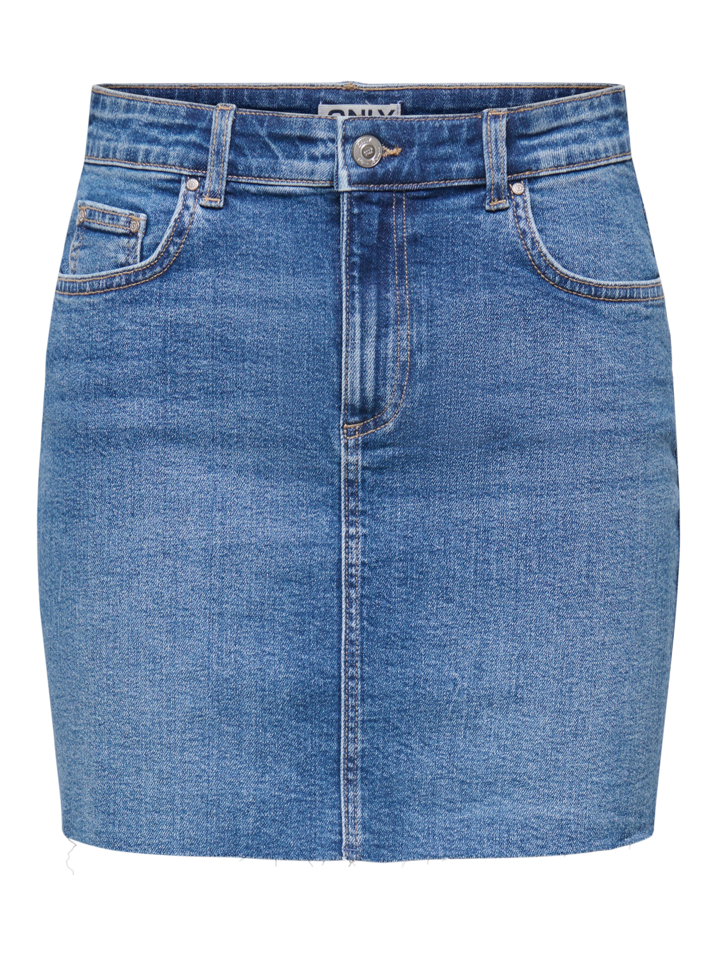 ONLY Jeansrock ONLLOLA REG SHORT RW SKIRT DNM Baumwollmischung, Regular Wai günstig online kaufen