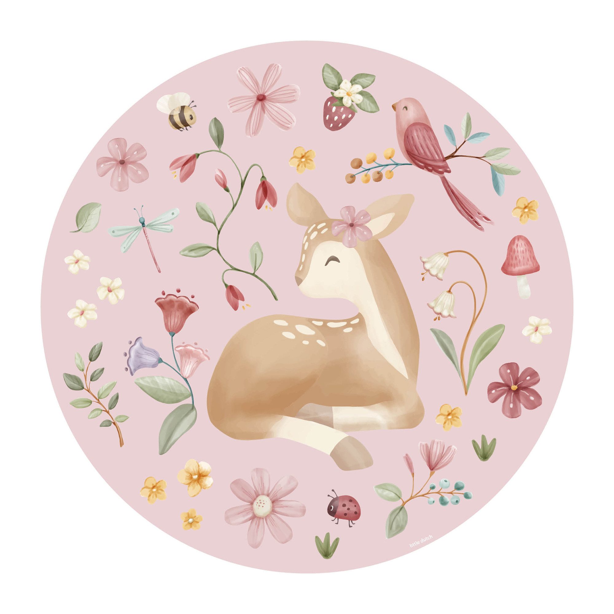LITTLE DUTCH Wandtattoo Wandsticker XL Fairy Garden (100x100cm) (1 St)