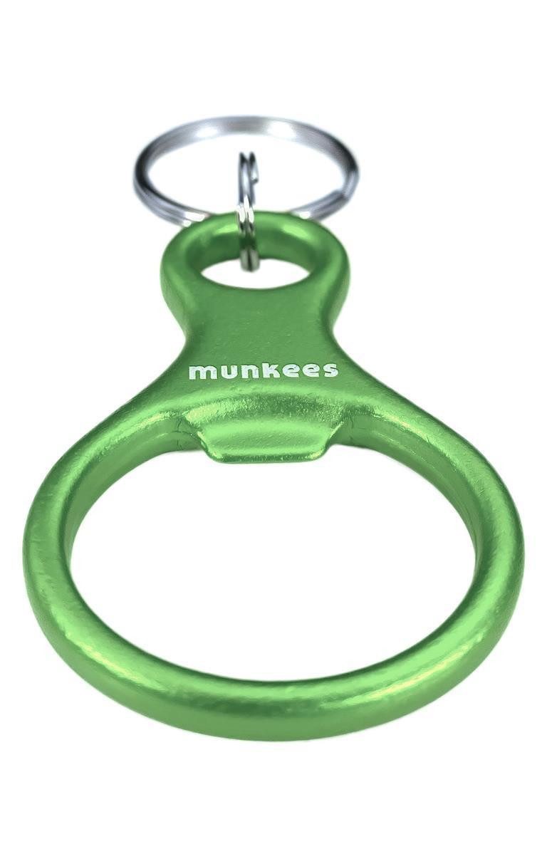 Munkees Flaschenöffner Schlüsselanhänger Achter Einzelpack Grün (Packung, 1-tlg., Einzelartikel), Flaschenöffnerfunktion, kompaktes Design, geringes Gewicht