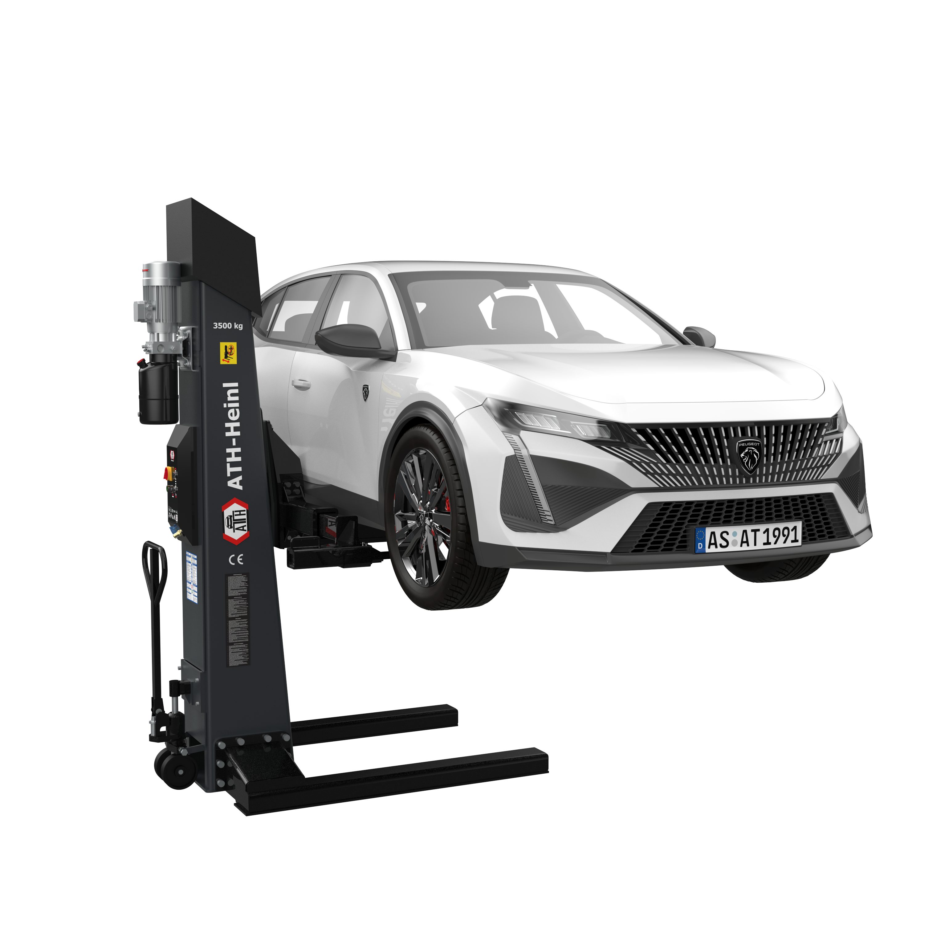 ATH-Heinl Wagenheber ATH Single Lift 35M 1 Säulen KFZ Hebebühne Mobile Einsäulenhebebühne, max. Hubhöhe: 1853 cm