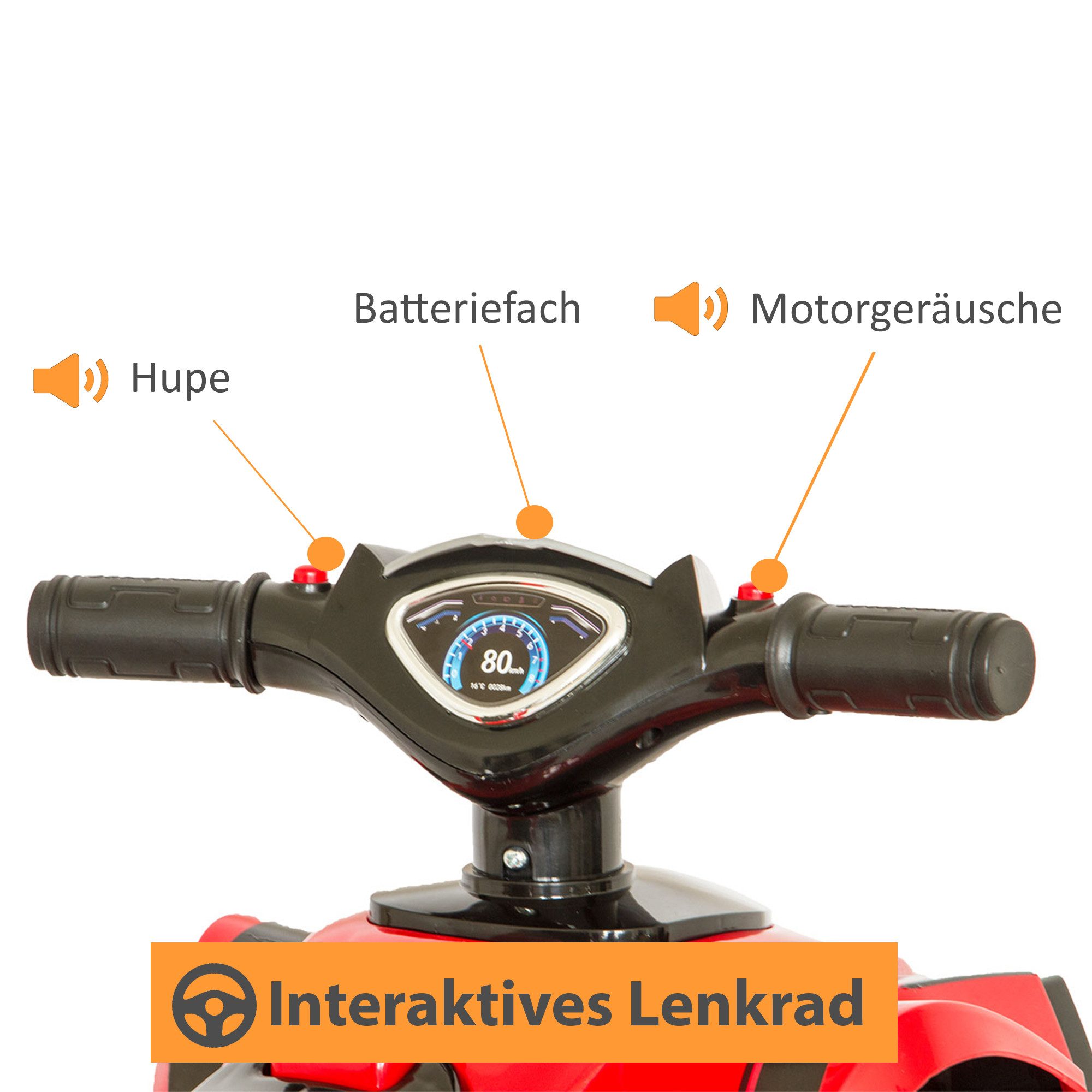 Lemodo Rutscherauto Quad-Optik, Good Year Rutscherfahrzeug für Kinder ab 18 Monate, mit Licht und Sound, offizielles Lizenzprodukt von GoodYear