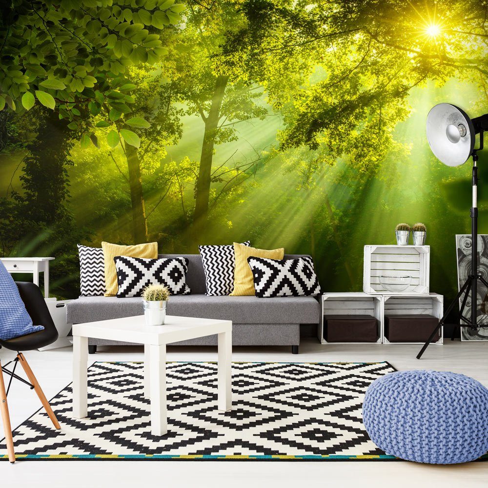 Basera® Fototapete Waldmotiv c-B-0117-a-a, selbstklebend, mit UV-Schutz