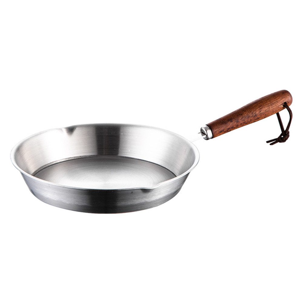 GarveeMore Wokwender kleine Brattpfanne Edelstahl Skillet Ei Pfanne Omelett Pfanne
