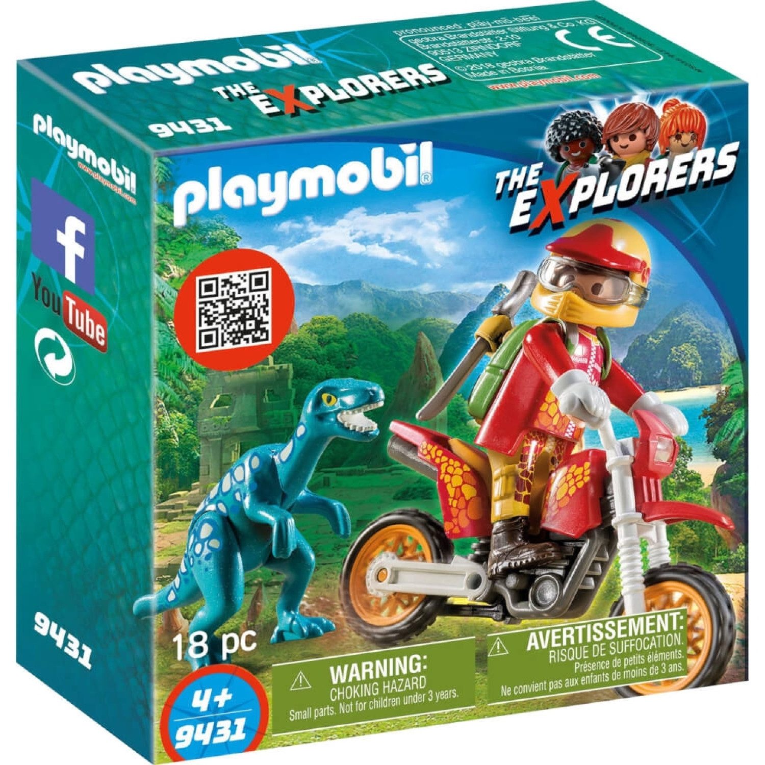 Playmobil® 9431 Motocross-Bike mit Dino Raptor günstig online kaufen