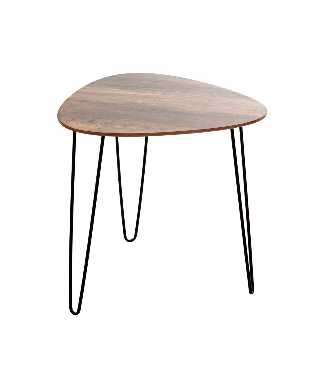 HAKU Beistelltisch HAKU Möbel Beistelltisch - schwarz-eiche - H. 48cm x B. 48cm (1 Stück)