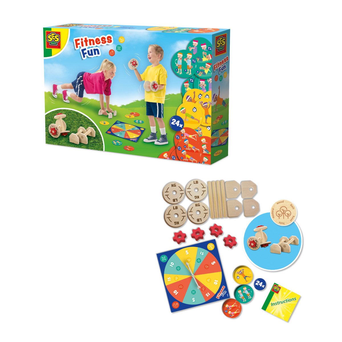 SES Creative Spielesammlung SES Creative Sportspiel Fitnessspaß mit 24 Übungen