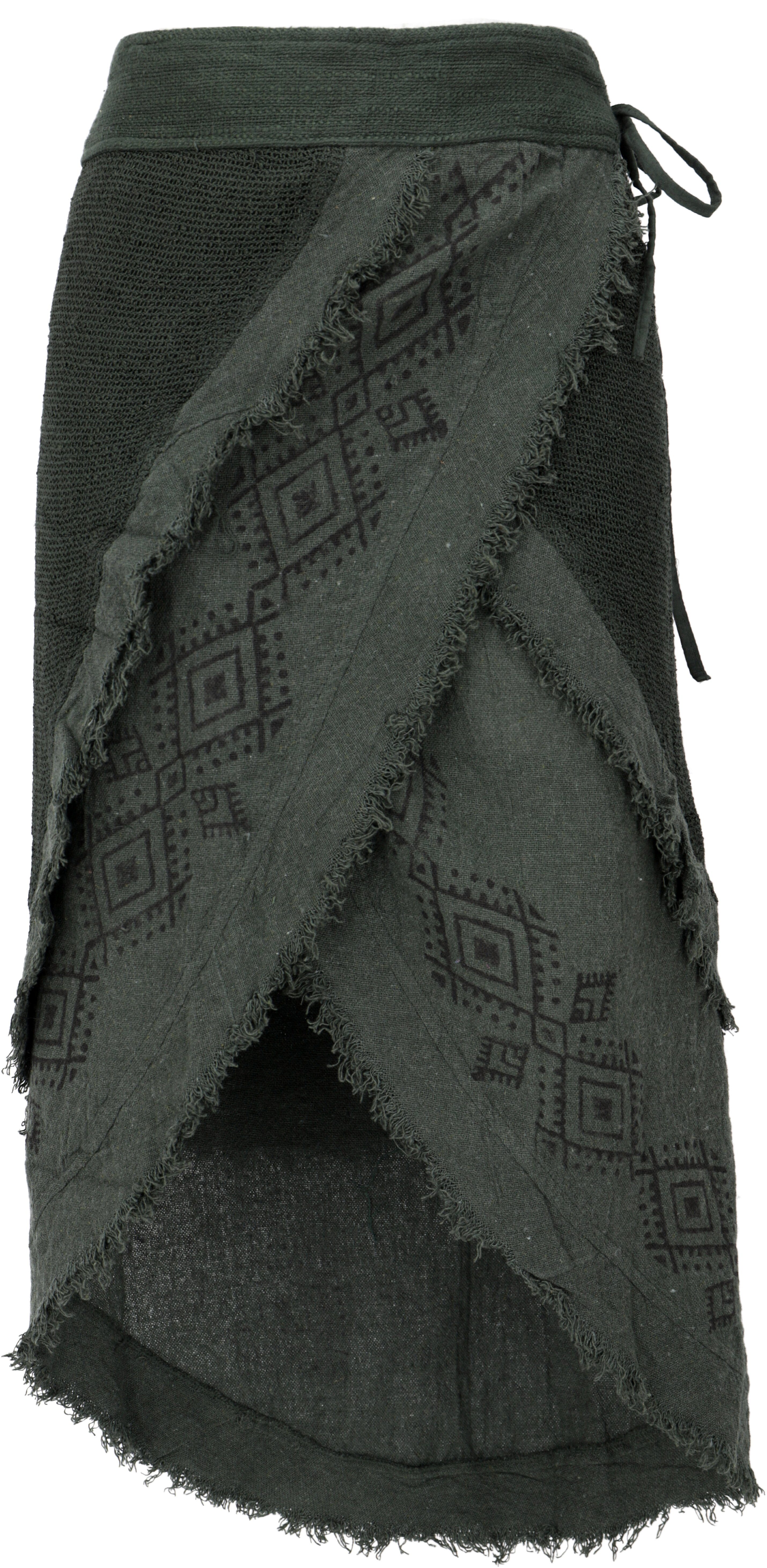 Guru-Shop Minirock Goa Wickelrock, Tribal Lagenlook günstig online kaufen