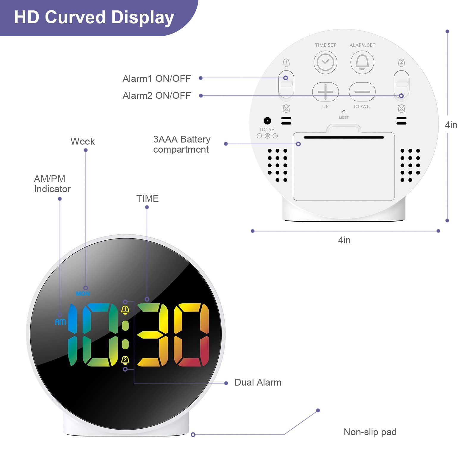 BlingBin Wecker LED Digitale Wecker, Wanduhr, günstig online kaufen