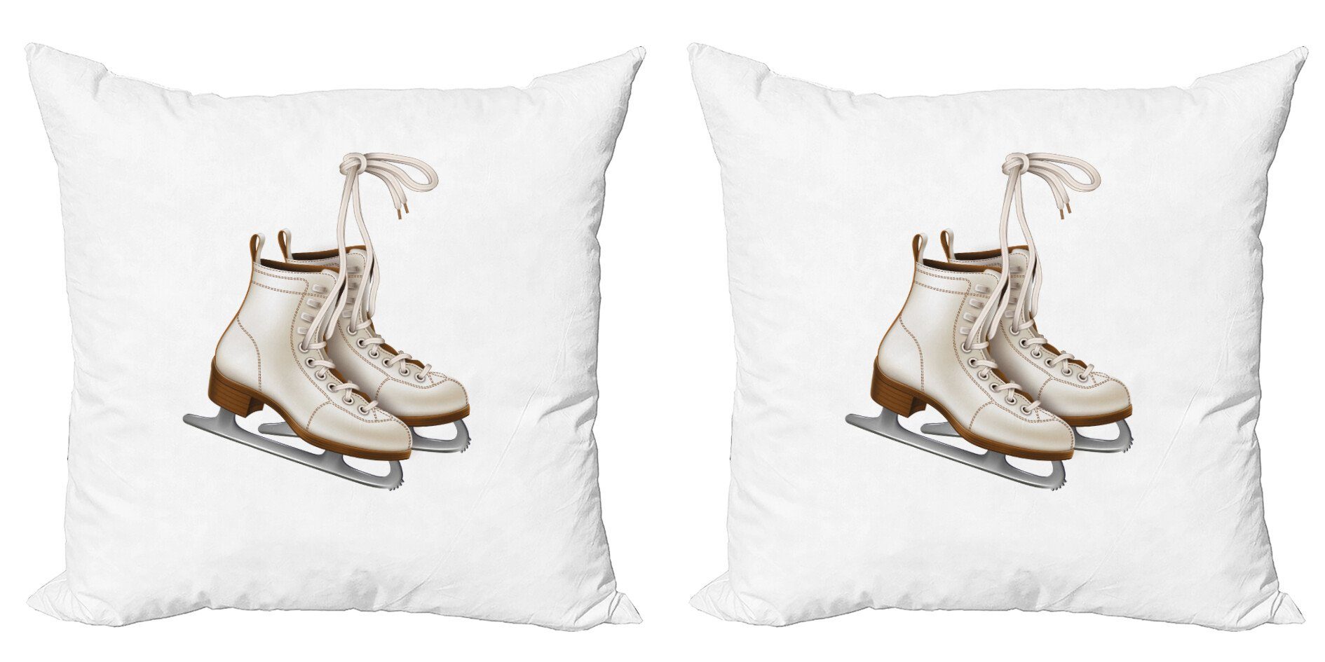 Kissenbezüge Modern Accent Doppelseitiger Digitaldruck, Abakuhaus (2 Stück), Schlittschuhe Ice Rink Schuhe