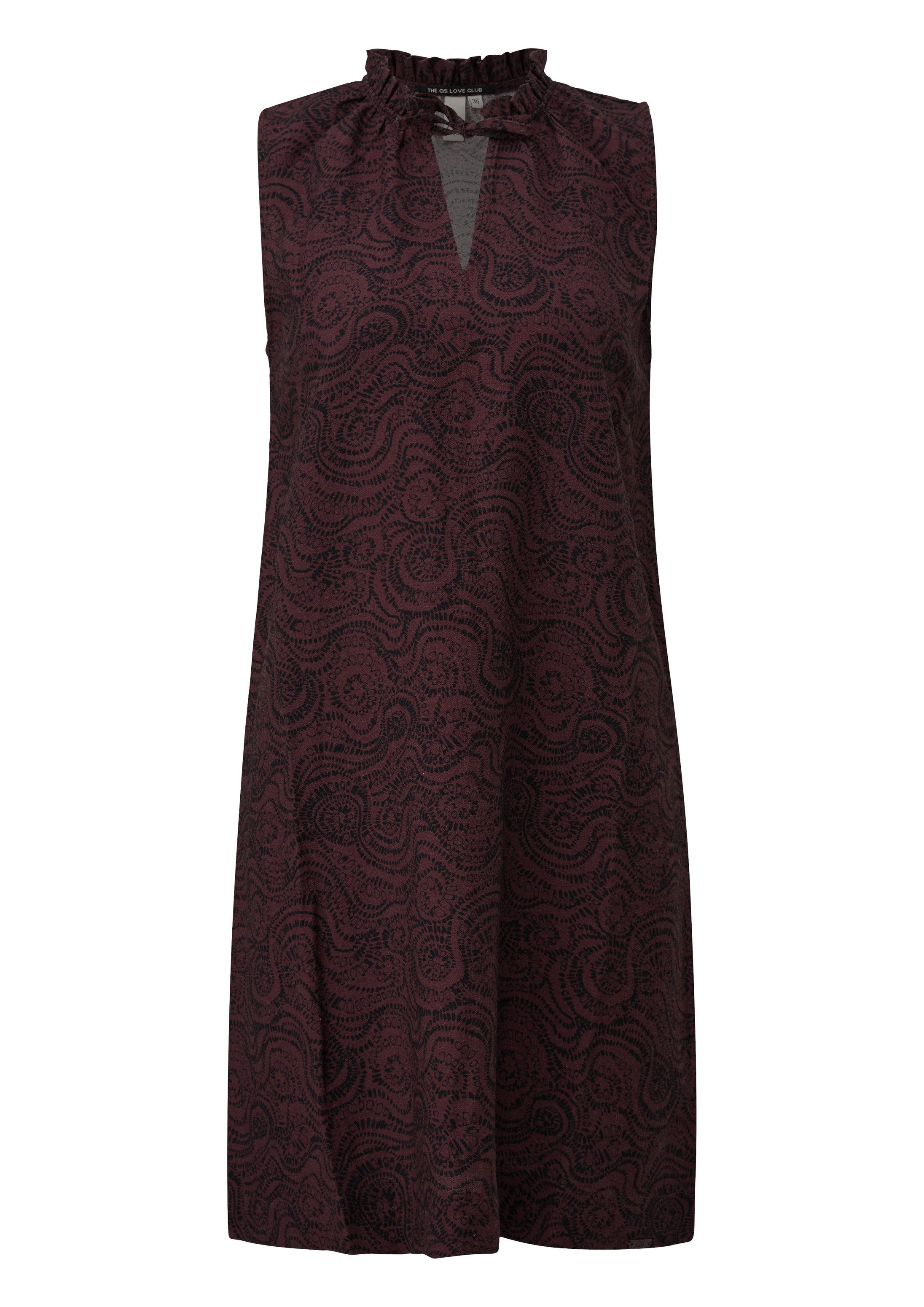 QS Minikleid Kleid Kleid aus Viskosemix