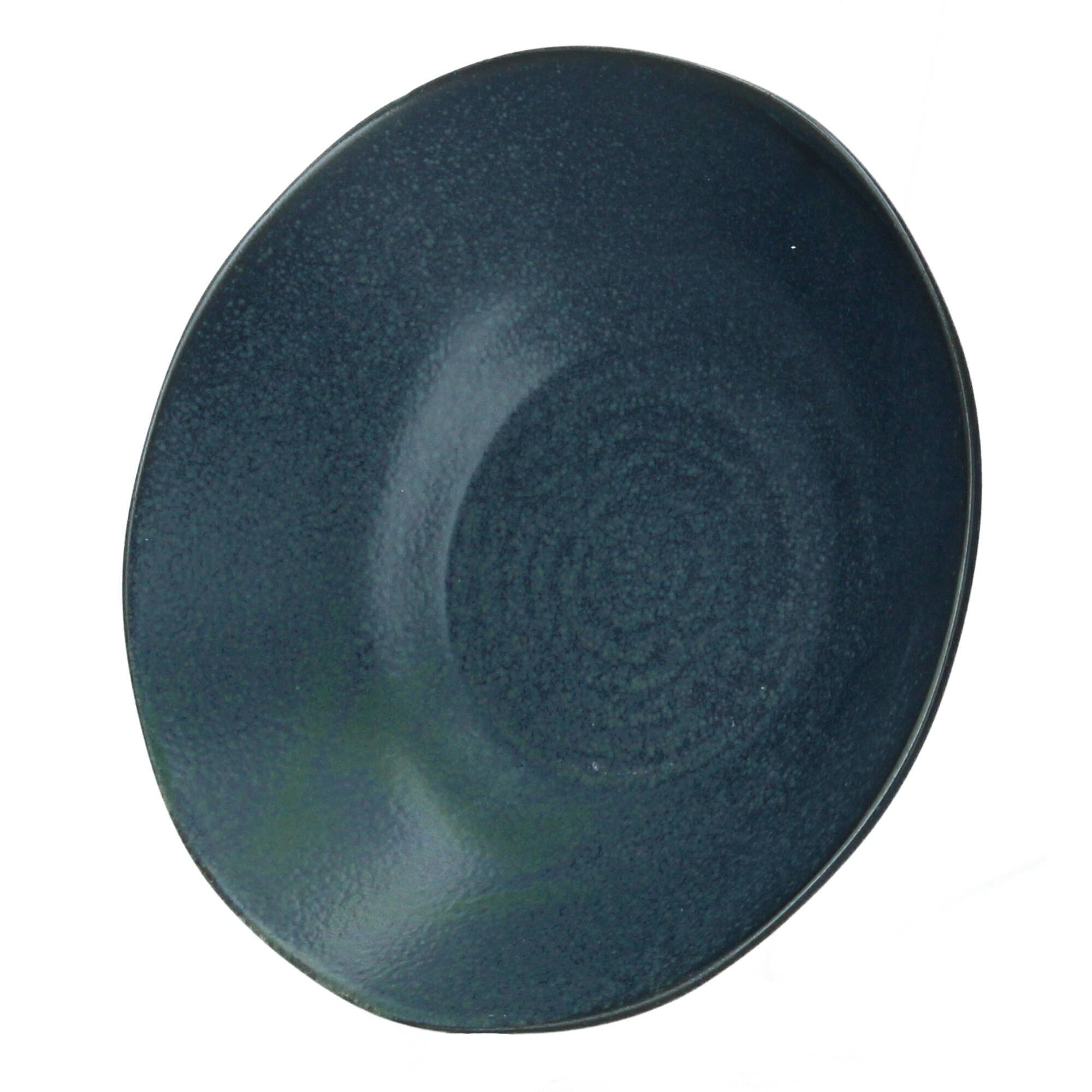 Bloomingville Tafelservice Aura Suppenteller tief 22 cm Steingut blau