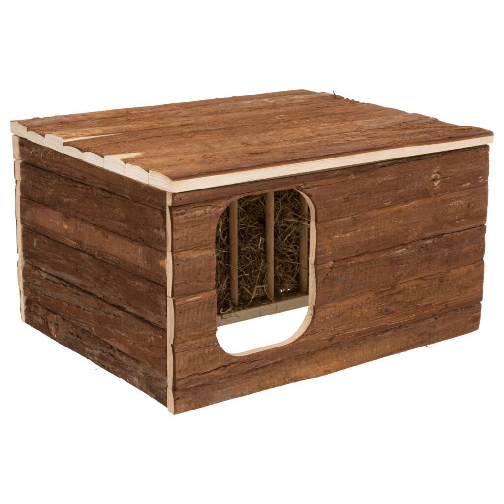 TRIXIE Futterstation Haus Hilke mit integrierter Heuraufe - diverse - 40 × 23 × 32 cm
