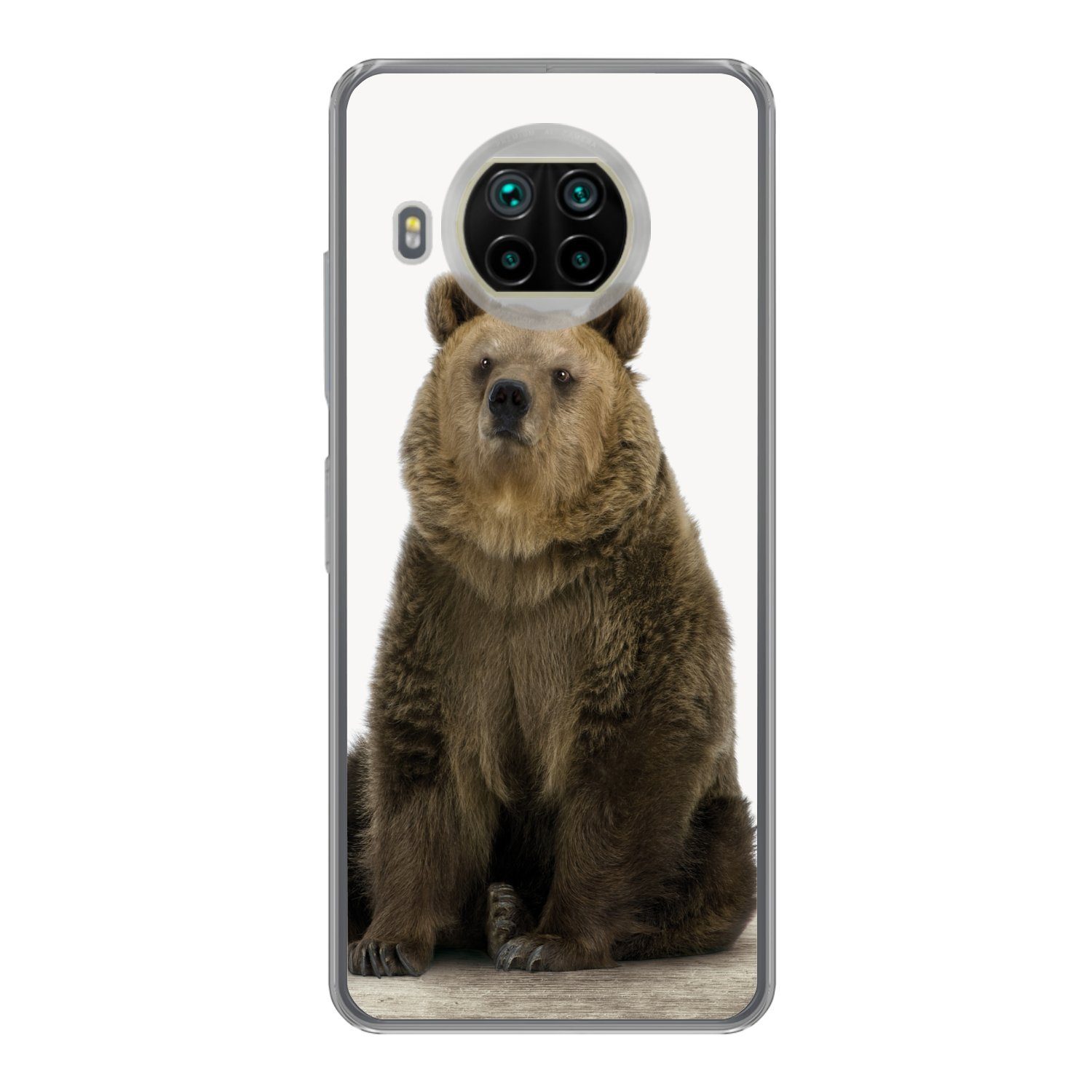 MuchoWow Handyhülle für Xiaomi Mi 10T Lite 5G Braunbär - Tiere - Bär - Niedlich - Jungen -, Phone Case, Silikon, Schutzhülle Dünn