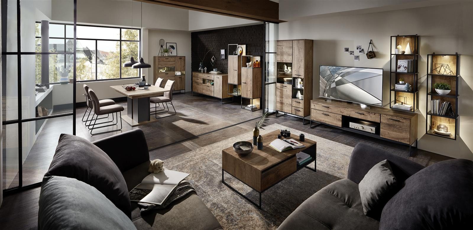 WOHN CONCEPT Premium Möbel Wandregal 35 x 128 x 28 cm (B/H/T)