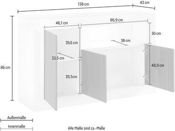 LC Sideboard Urbino, Breite 138 cm