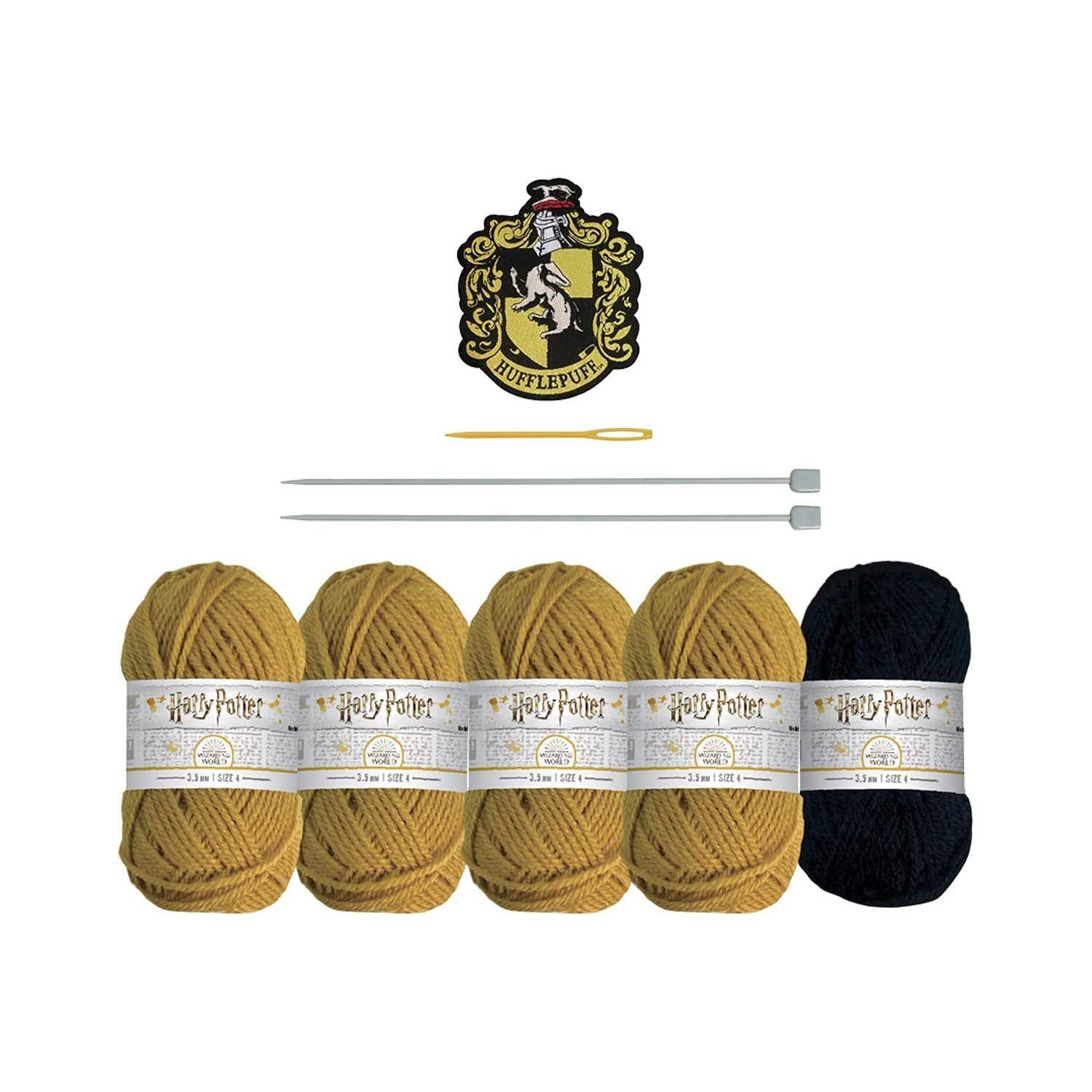 Harry Potter Strickschal Harry Potter - Loop Schal Strick-Set - Hufflepuff