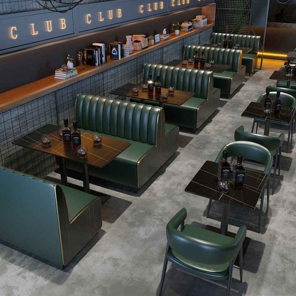 Muxing 2-Sitzer Gastronomie Sitzbank 2 Sitzer gepolstert – Gastro Bank Diner Sofa, 1 Teile, für Restaurant, Café & Bar