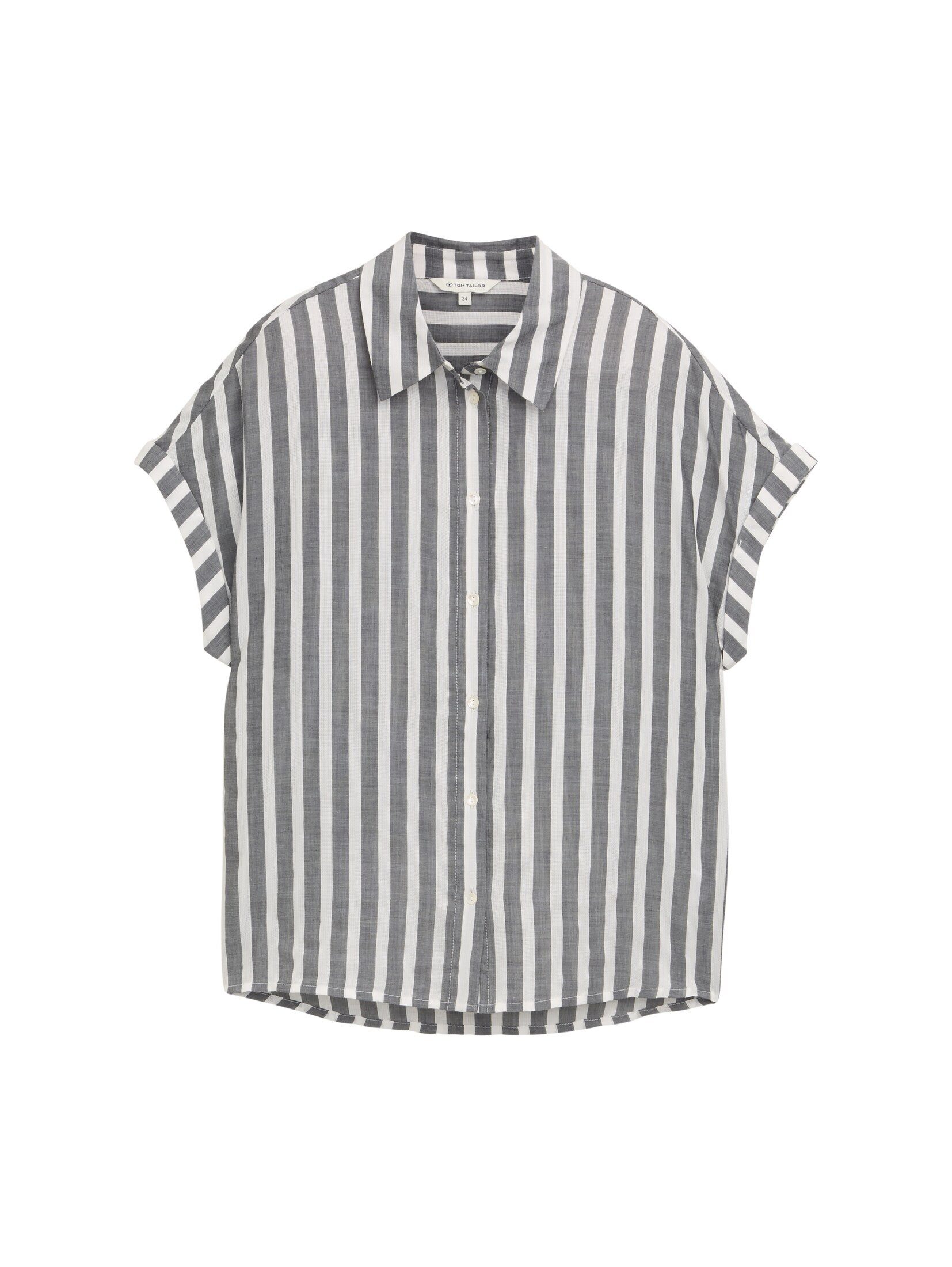 TOM TAILOR Kurzarmbluse Loose Fit Bluse günstig online kaufen