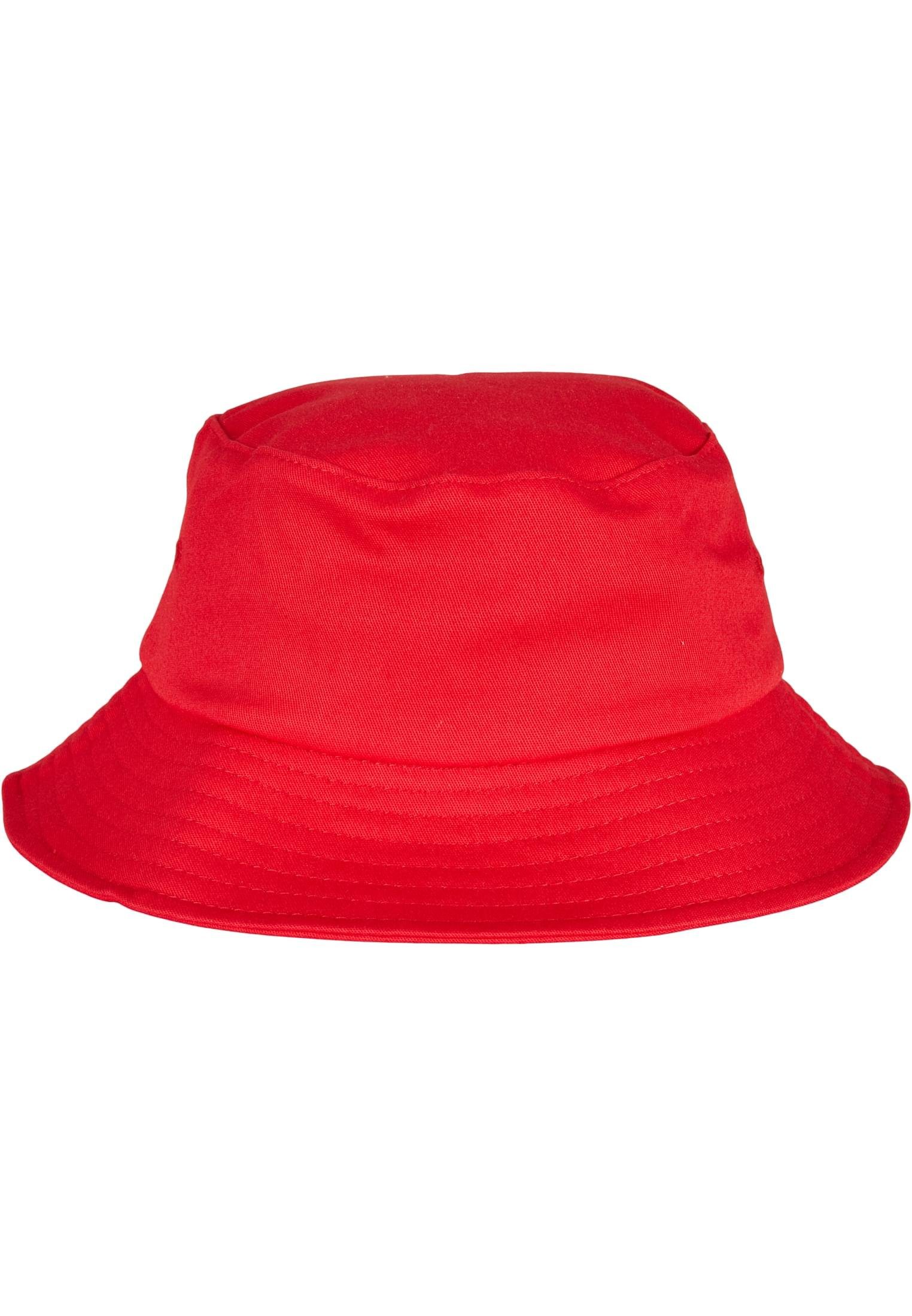 Flexfit Flex Cap Accessoires Flexfit Cotton Twill Bucket Hat Kids red