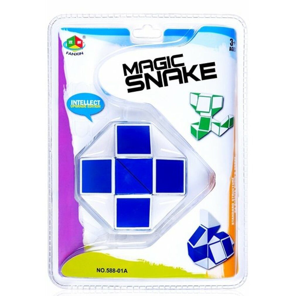 TEDDIES 3D-Puzzle Magische Schlange bunt 1Stück (Mix), 26 cm, Puzzleteile