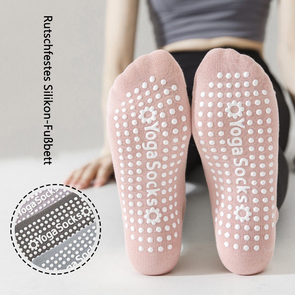 3 Krankenhaus Rutschfeste Socken Pilates für Yoga GelldG Socken Paare