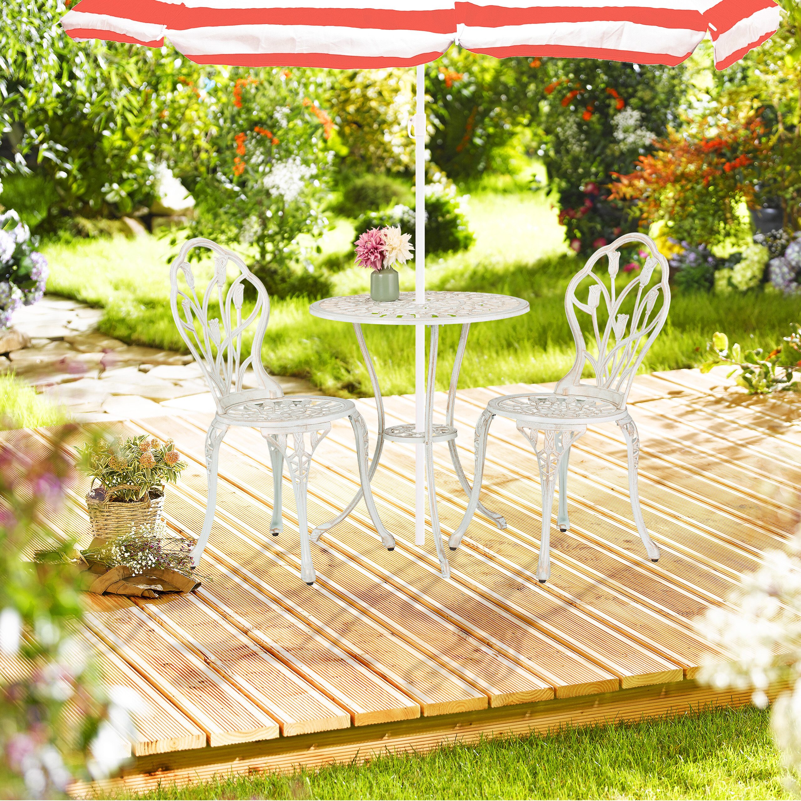 relaxdays Balkonset 3-teiliges Gartenmöbel Set, (3-tlg), günstig online kaufen