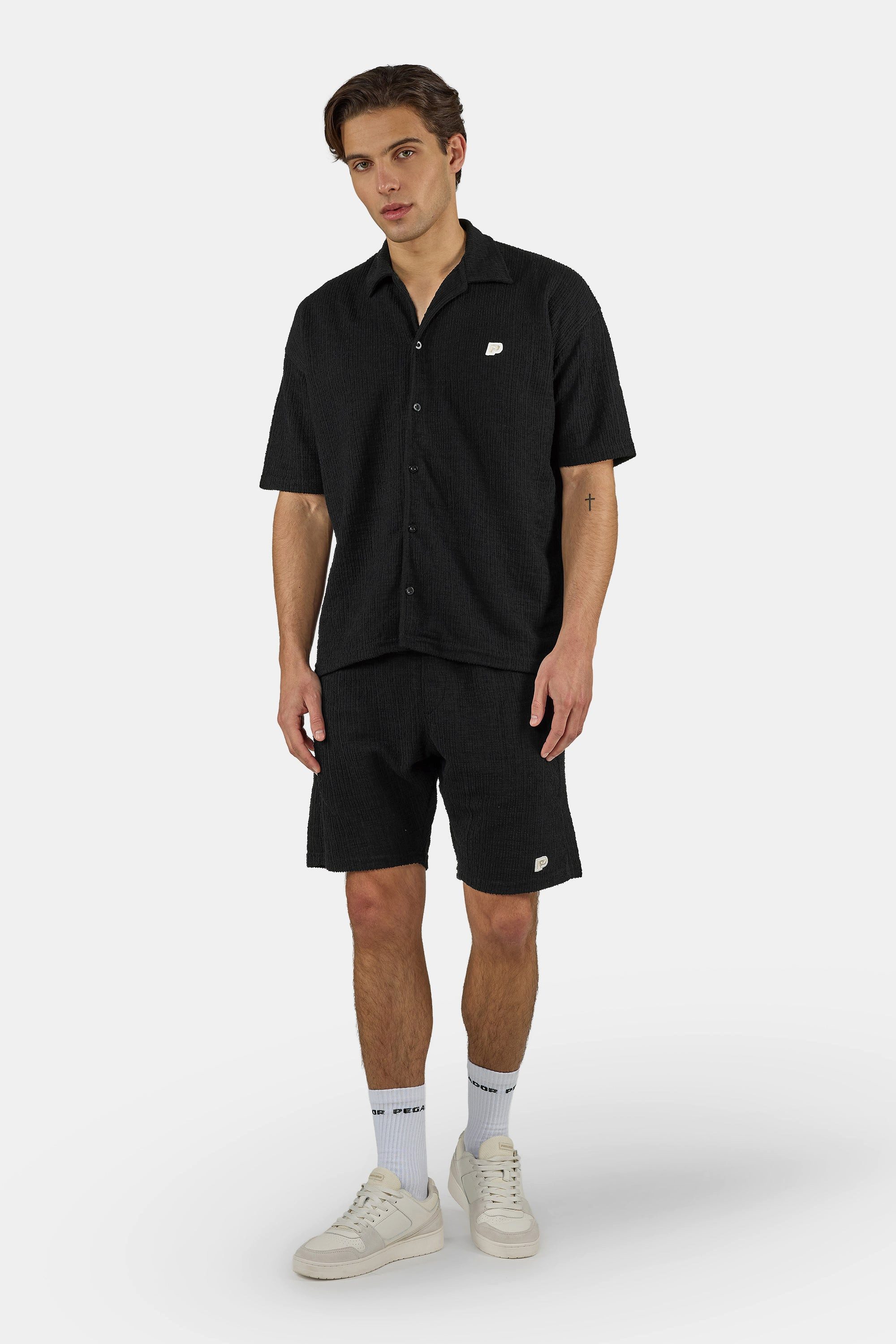 PEGADOR Shorts Libco Structured Knit Shorts Materialmix, regular fit