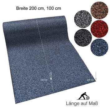 Fußmatte Bari Blau, Sauberlaufmatte, erhältlich in vielen Größen, waschbar, Karat, Rechteckig, Höhe: 6 mm, 100% Baumwolle