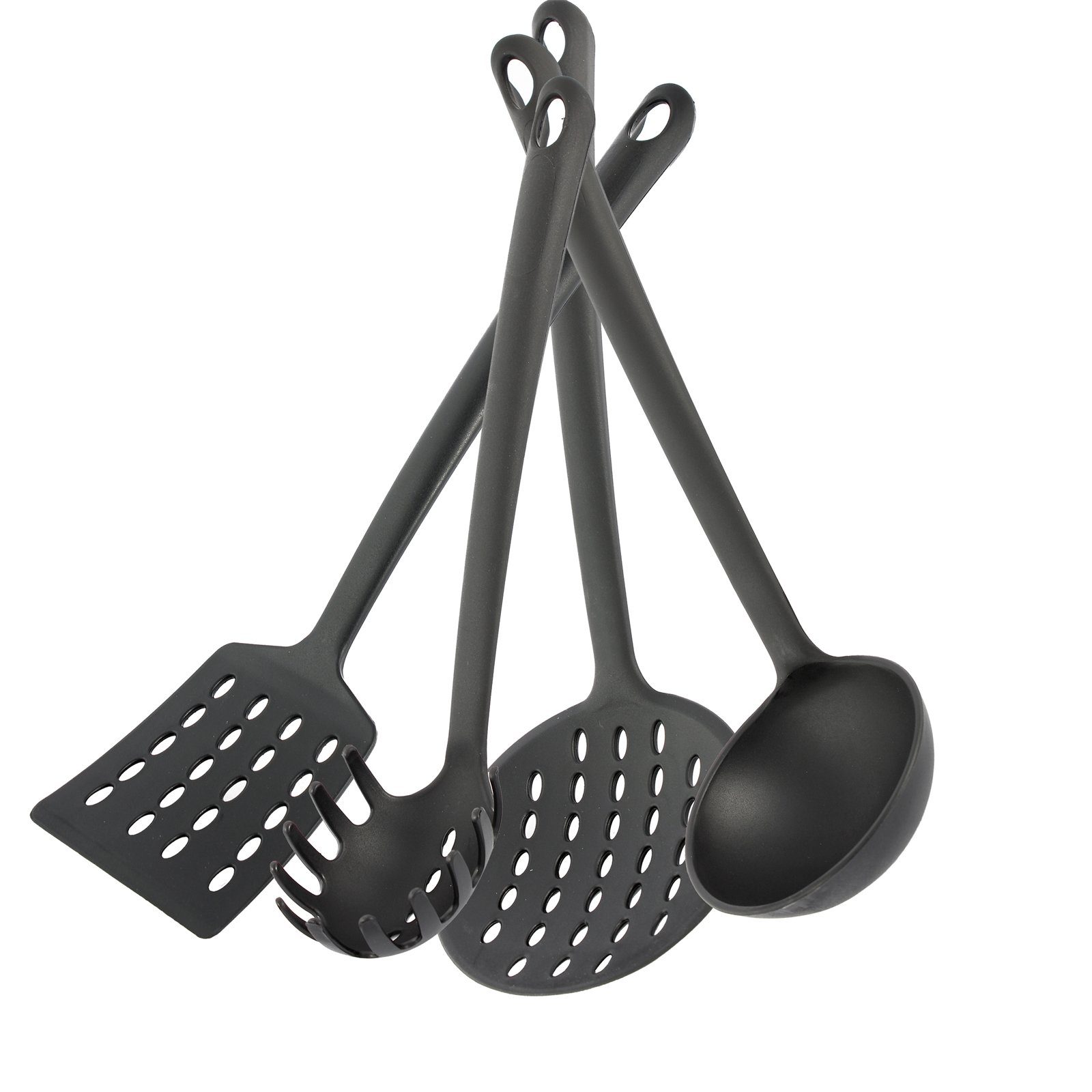 Neuetischkultur Kochbesteck-Set Küchenhelfer 4-tlg. anthrazit (Set, 4-tlg)