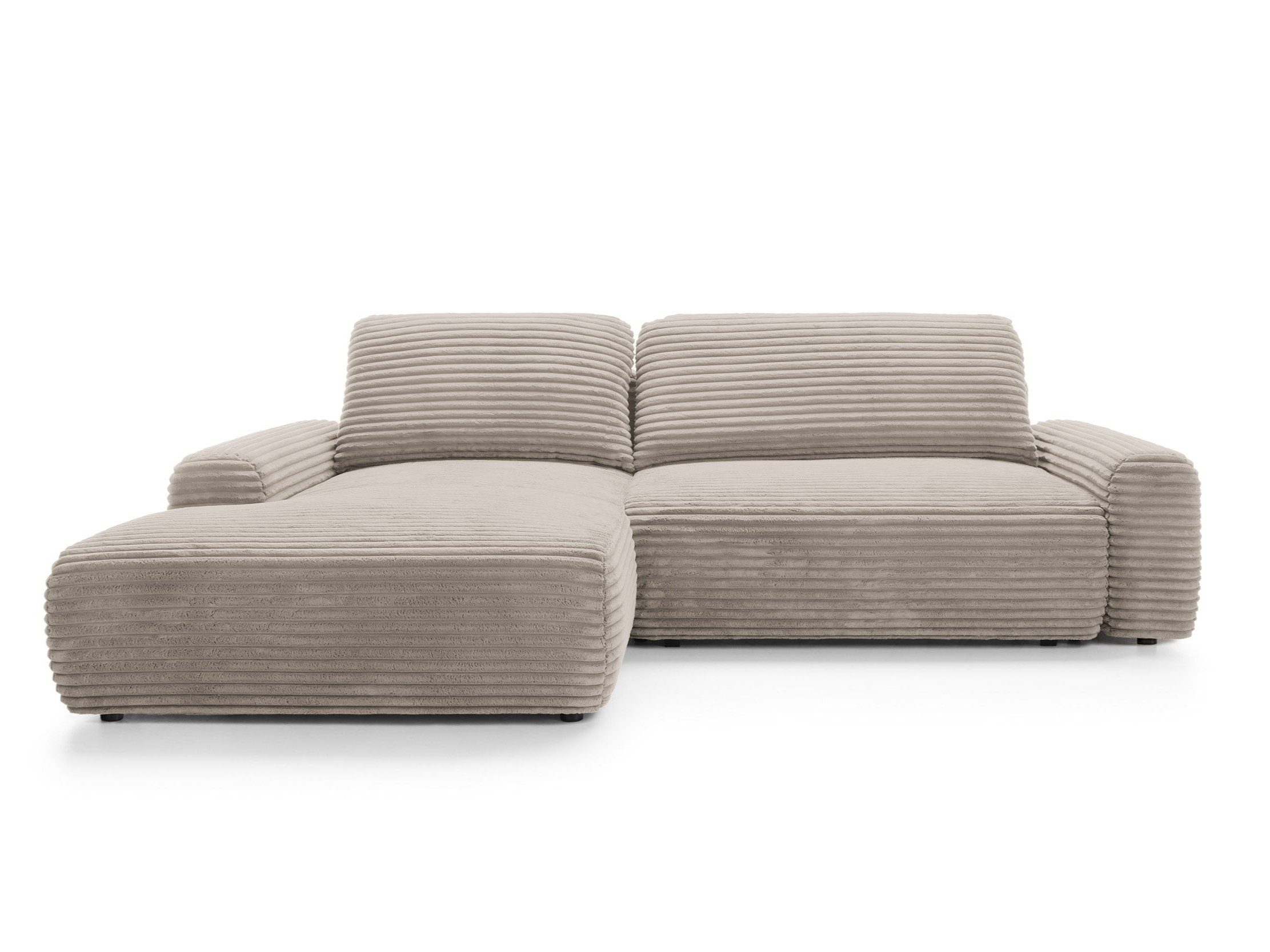 Goldstoff Ecksofa mit Schlaffunktion und Bettkasten, Cord Sofa - Modernes S günstig online kaufen