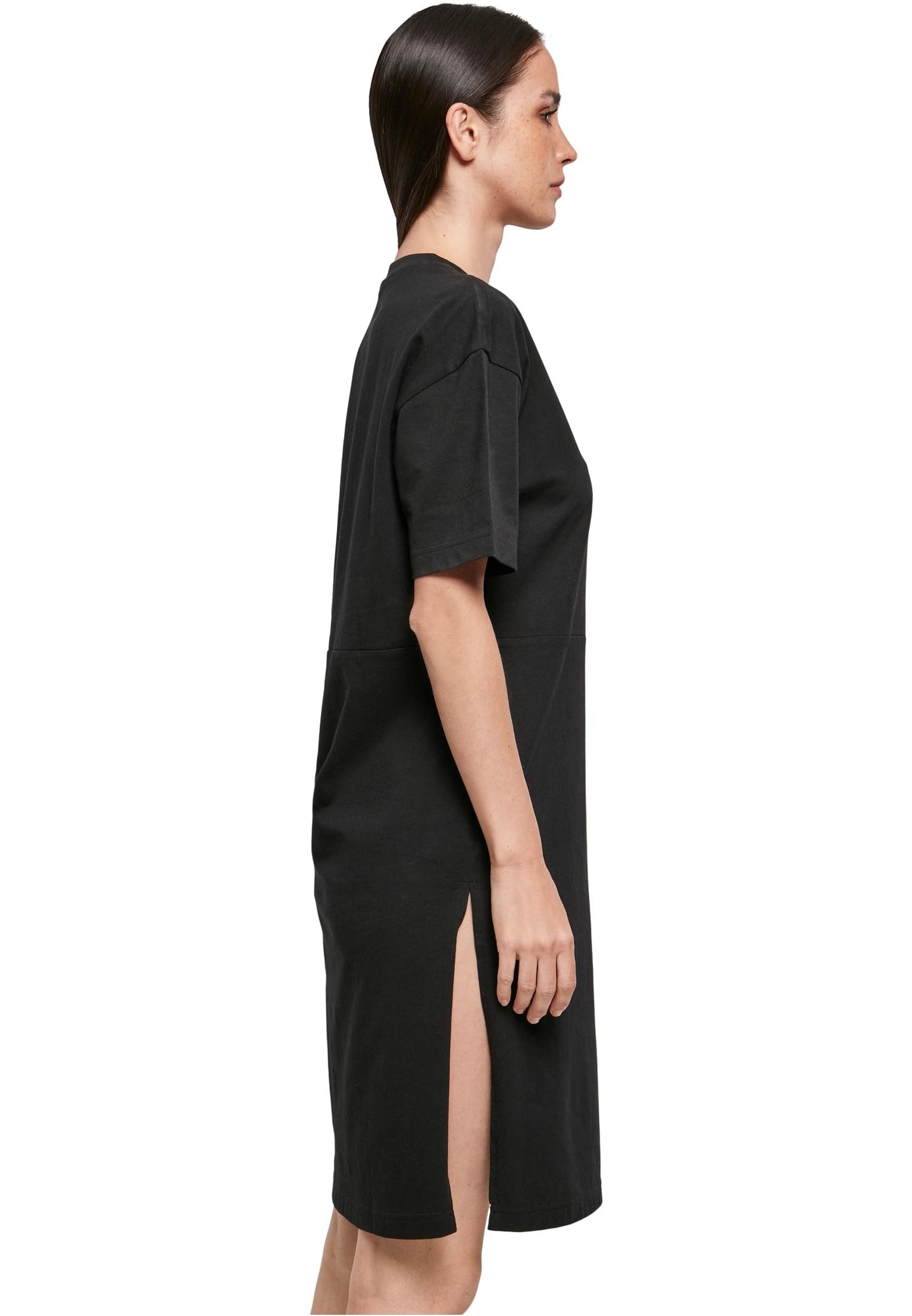 urbandreamz Jerseykleid Damen Kleid Lang Organic Oversized Slit Tee Shirt – Bild 4 von 5