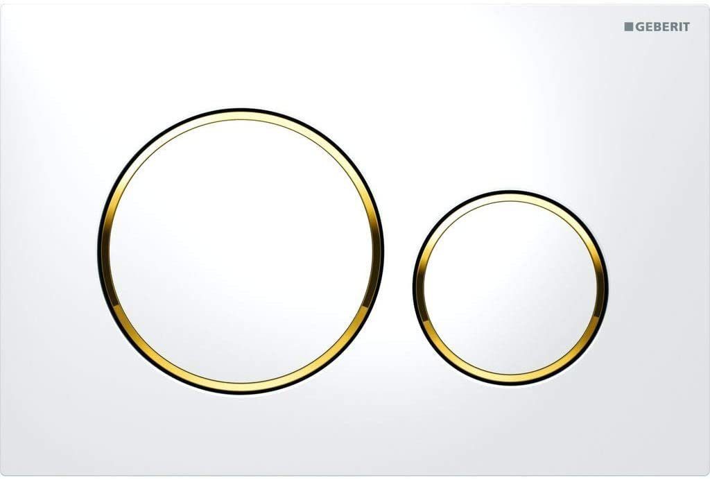 GEBERIT Betätigungsplatten Sigma 20 für 2-Mengen-Spülung weiß/gold 115882KK1