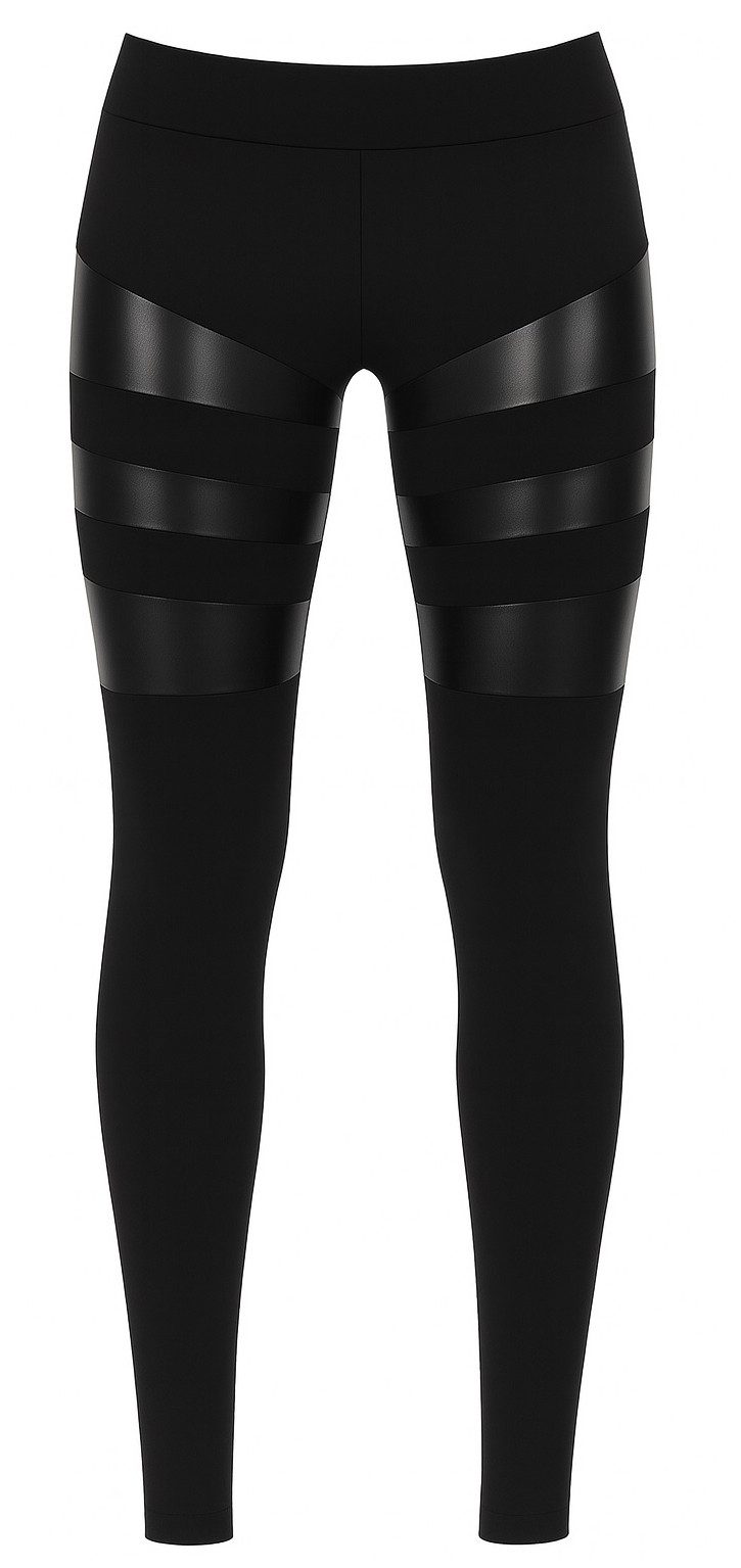 Bas Bleu Shapingleggings Push-Up-Effekt am Po, dezente Lederoptik günstig online kaufen