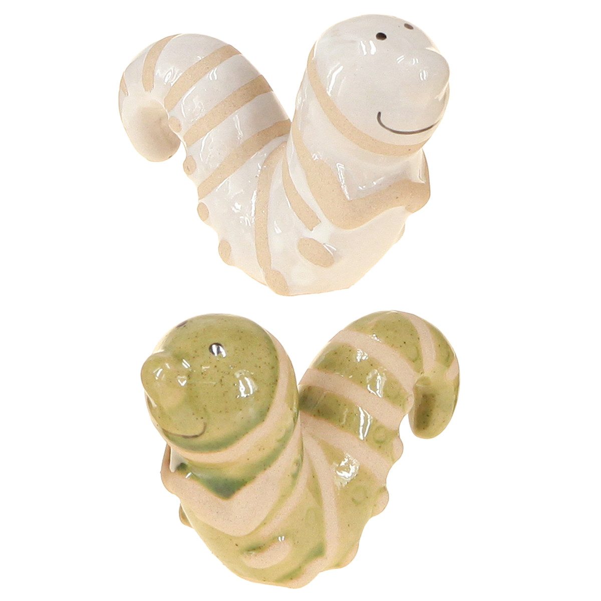 Posiwio Dekofigur Lustige Wurm Deko Keramik Raupe Frühling 2er Set Hängedek günstig online kaufen