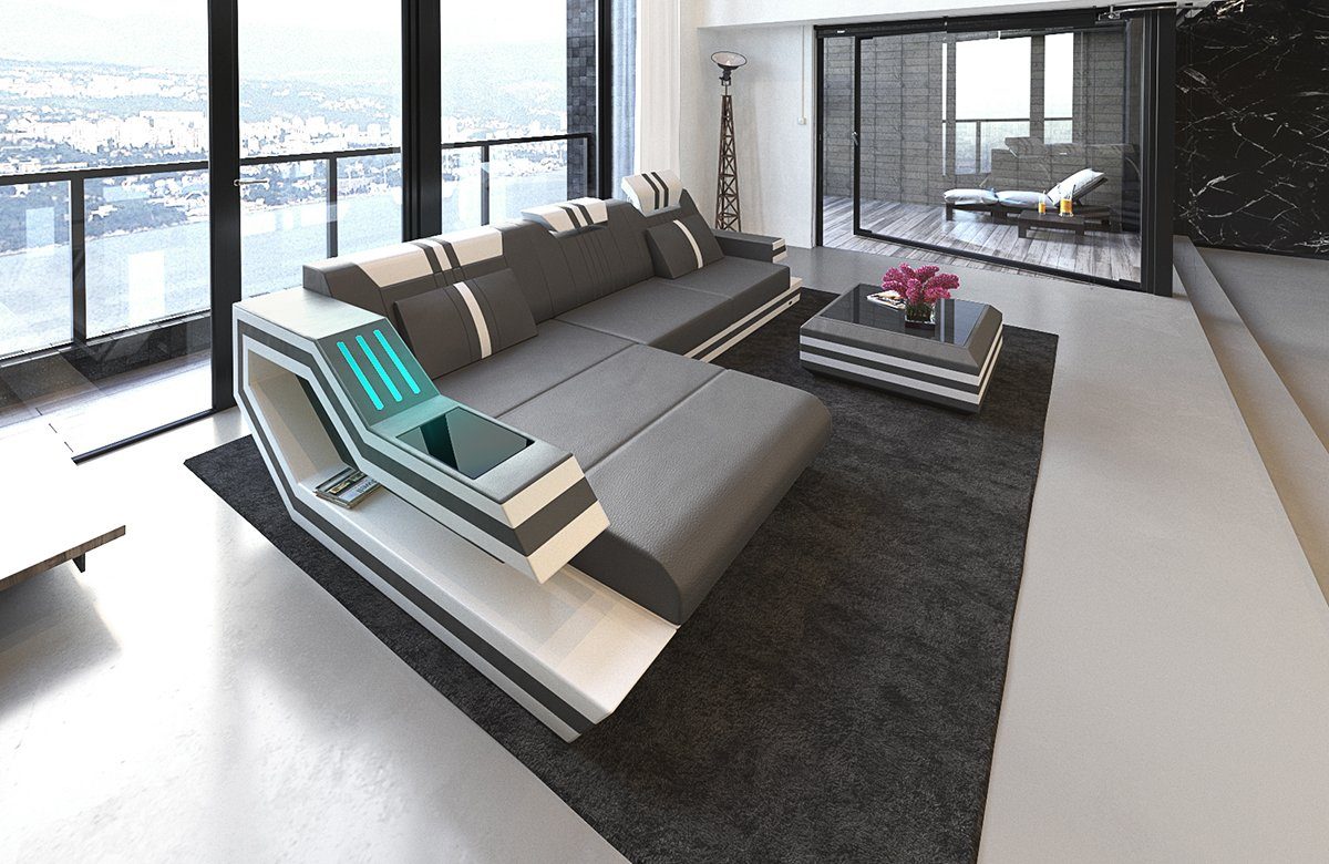 Sofa Dreams Ecksofa Ledercouch Ledersofa Ravenna günstig online kaufen