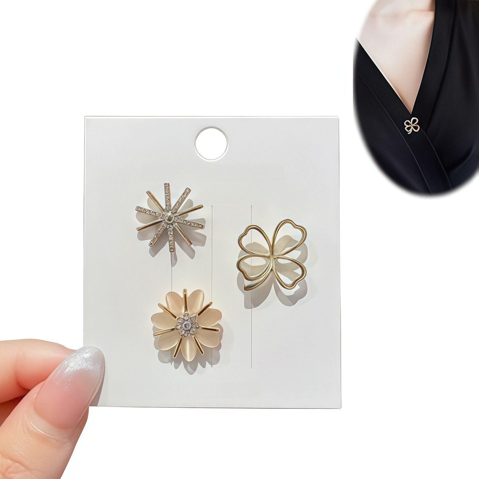 FOUORTUNATE-BEE Broschen Set 3-teiliges Damen-Broschen-Set für Kleidung, Kr günstig online kaufen