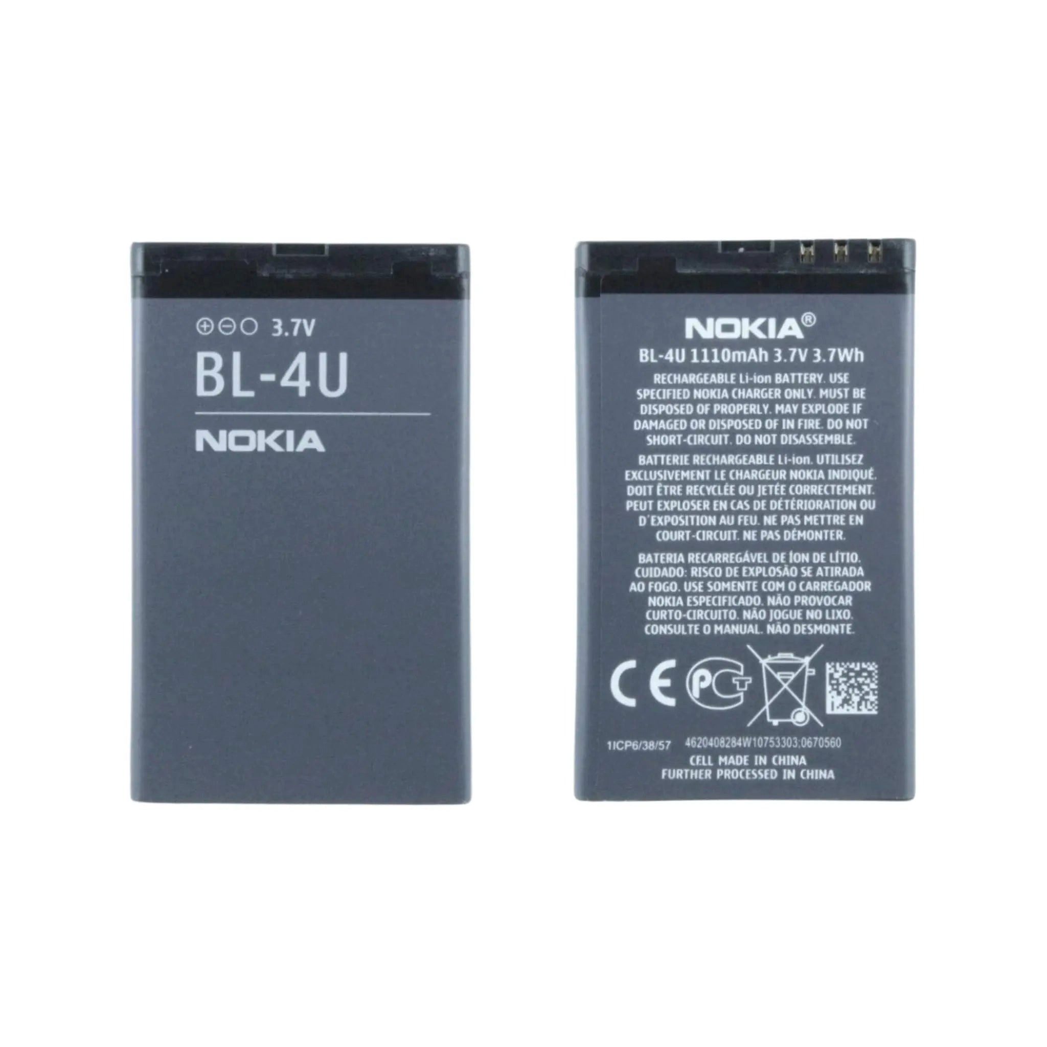 Nokia Akku BL-4U Li-Ion 3.7 Volt 1110 mAh Handy-Akku 1110 mAh