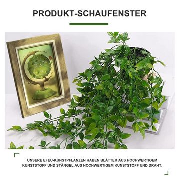 Kunstpflanze Hängepflanzen Künstlich mit Topf, 85 cm Lang Plastikpflanzen Deko Mandala, Daisred
