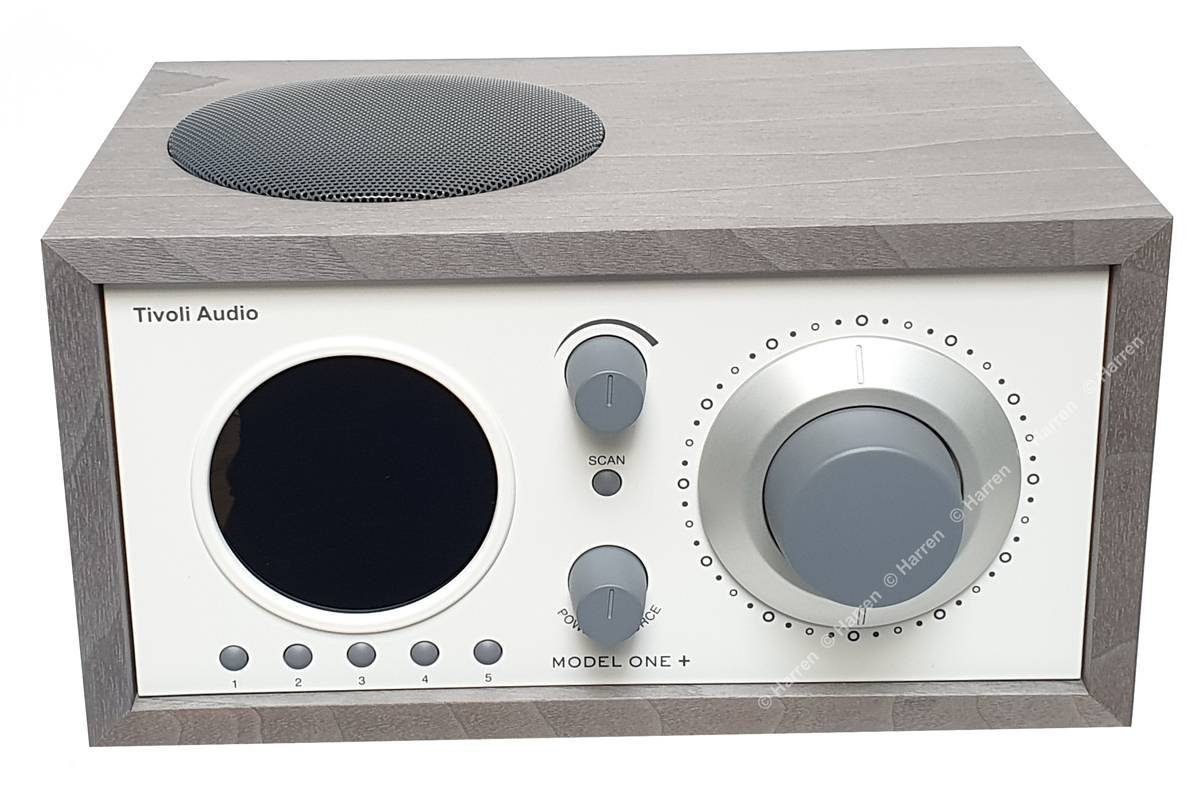 FM-Tuner, Audio (DAB),FM-Tuner, Model Digitalradio DAB+ grau/weiß (DAB) Bluetooth-Empfang, ONE+ Wecker, (Digitalradio Tivoli Fernbedienung) Uhranzeige, /