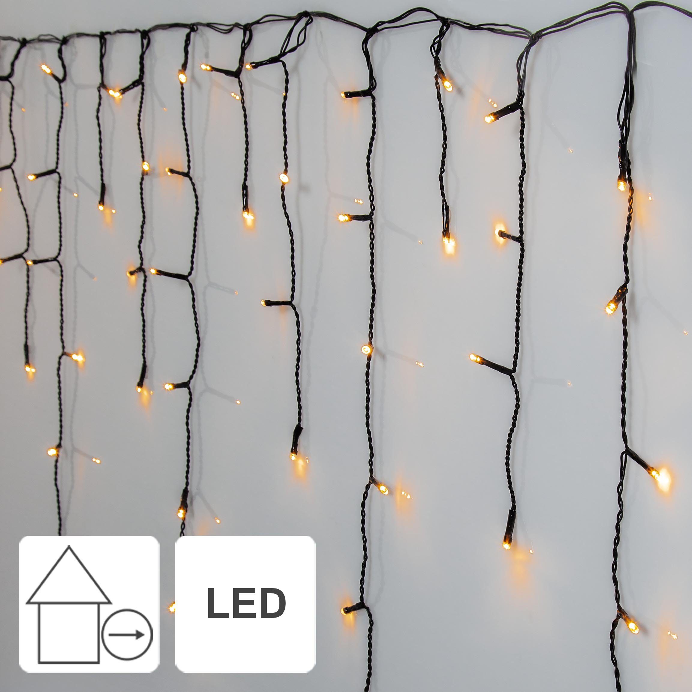 STAR TRADING LED-Lichterkette Golden Warm White, LED Lichtervorhang,Golden Warm White', 480 LEDs, 12m