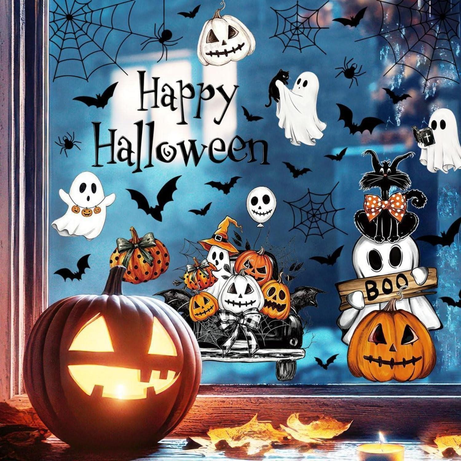 LuxusKollektion Fensterbild Fensteraufkleber Halloween 71 Motive Doppelseitig