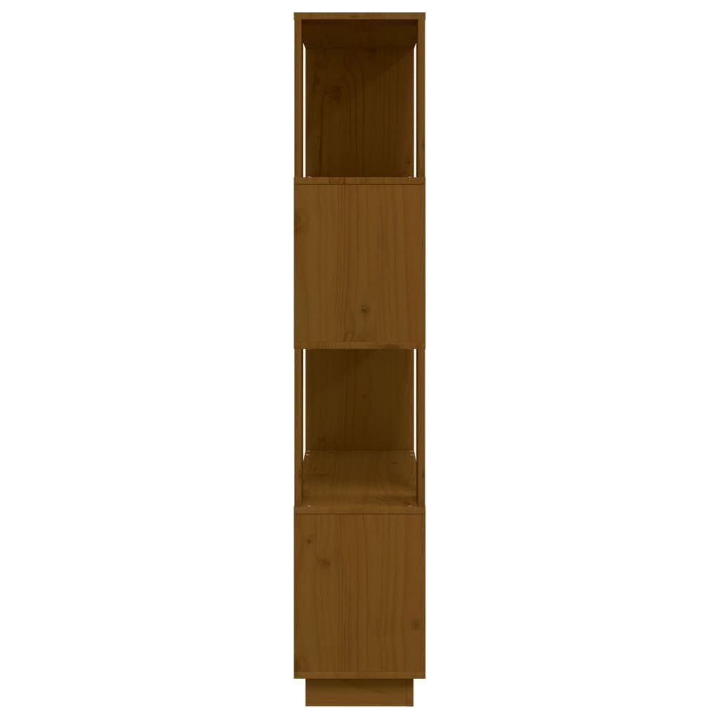 furnicato Honigbraun cm Bücherregal Massivholz 80x25x132 Bücherregal/Raumteiler