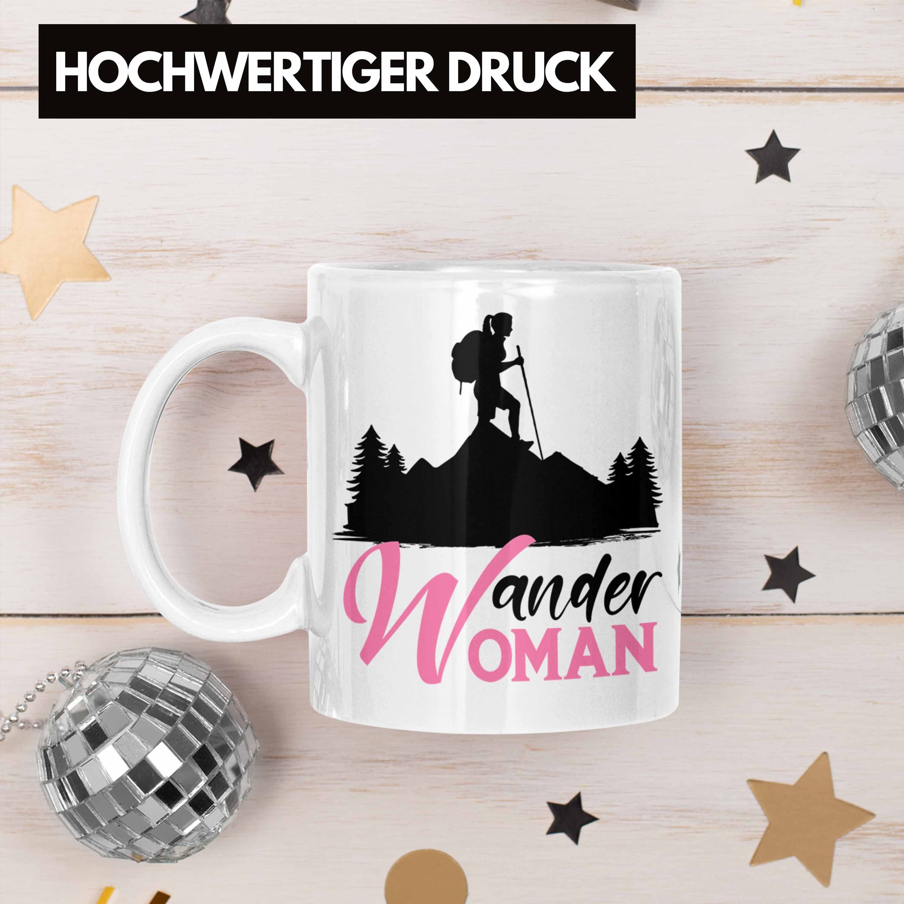 Trendation Tasse Trendation Wandern Wandern Tasse Lustige Geschenkidee Geschenk Frauen Tasse Weiss Wander Woman - zum